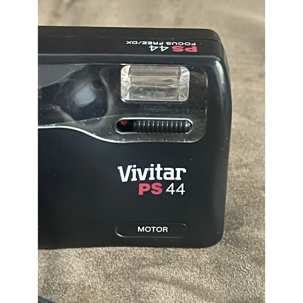 Vivitar PS44 35mm Film Camera‎ Flash Focus Free DX Pre-Owned Tested & Works